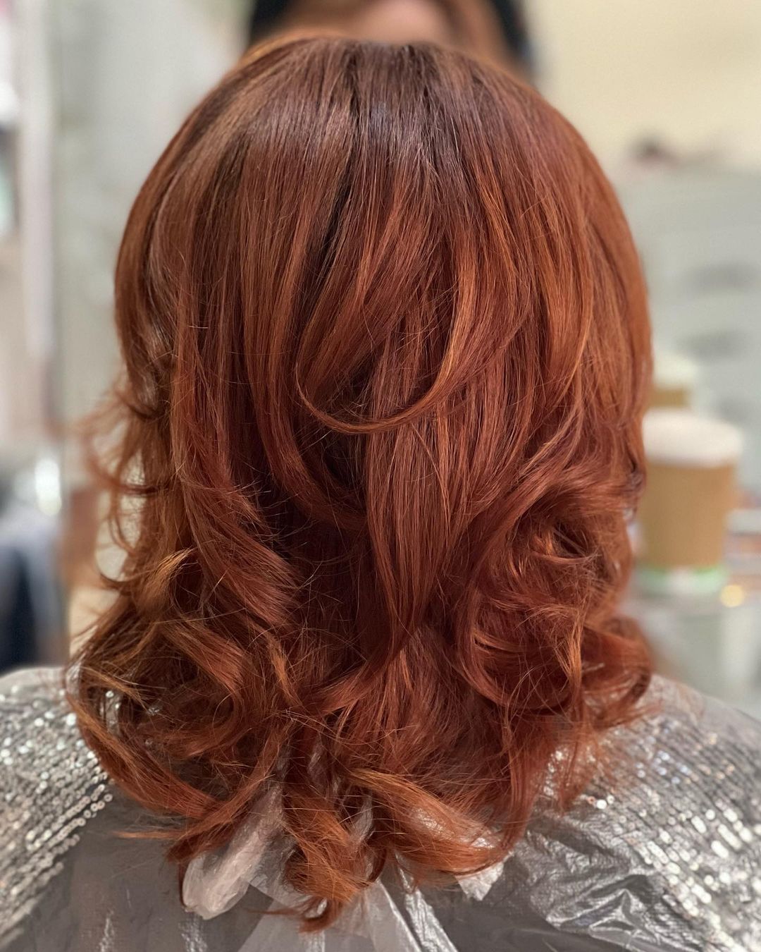 red hair colour at hertford hair salon in hertford