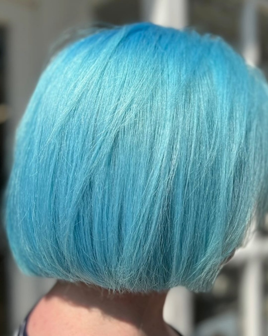 blue hair cut Hertfordshire 