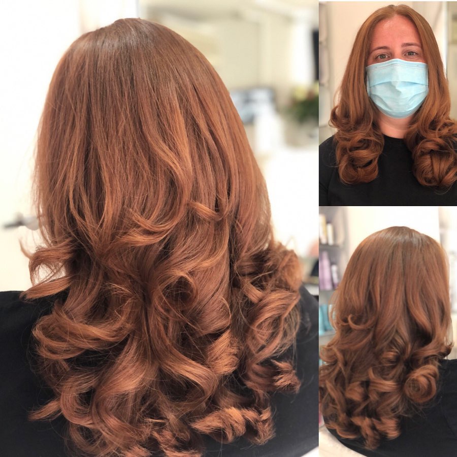 red hair colour at Hertford hair salon in Hertfordshire red hair colour at Hertford hair salon in Hertfordshire