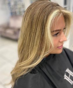 Butter Cream Balayage & Bold Face Framing at Hertford Hair Salon, Hertfordshire